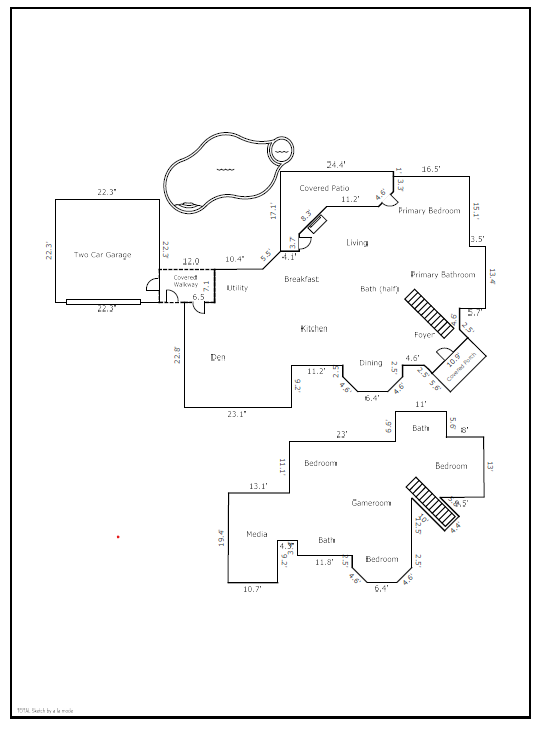 Sample residential floor plan sketch